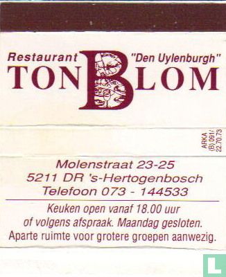 Restaurant De Uylenburgh - Ton Blom