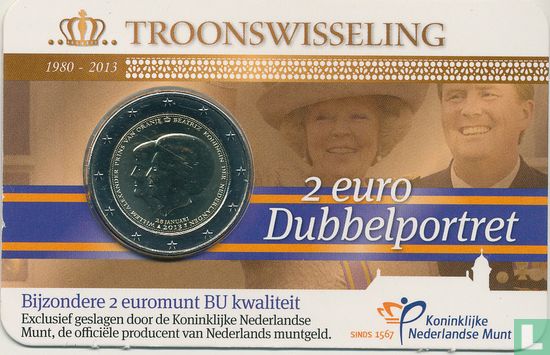 Niederlande 2 Euro 2013 (Coincard - BU) "Abdication of Queen Beatrix and Willem-Alexander's accession to the throne" - Bild 1