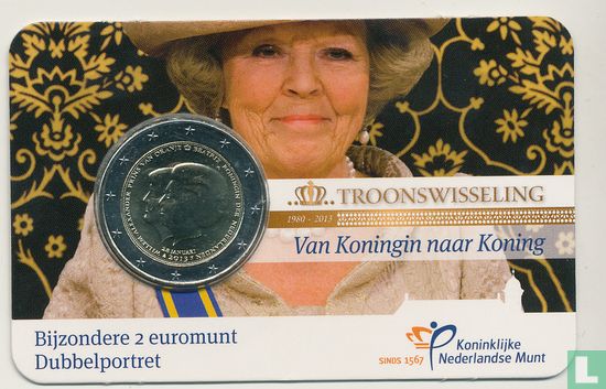 Netherlands 2 euro 2013 (coincard) "Abdication of Queen Beatrix and Willem-Alexander's accession to the throne" - Image 1