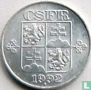 Tchécoslovaquie 10 haleru 1992 - Image 1