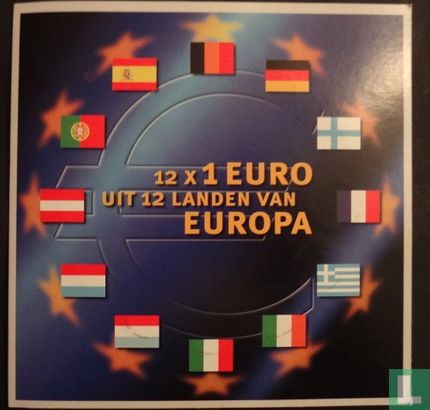 Meerdere landen muntset 2002 "12x 1 euro uit 12 landen van Europa" - Afbeelding 1