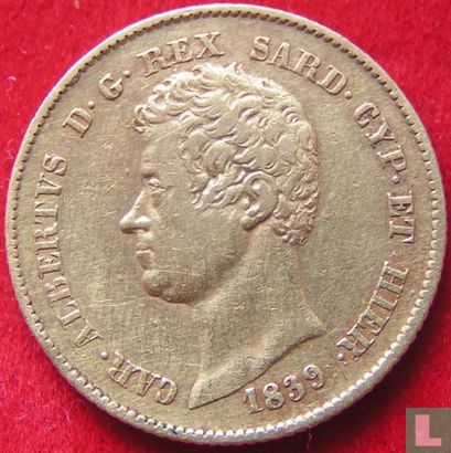 Sardinië 20 lire 1839 - Afbeelding 1