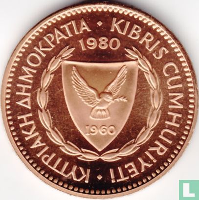 Cyprus 5 mils 1980 (PROOF) - Image 1