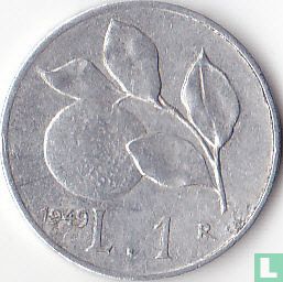 Italië 1 lira 1949 - Afbeelding 1