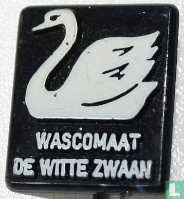 Wascomaat De Witte Zwaan [wit op zwart]