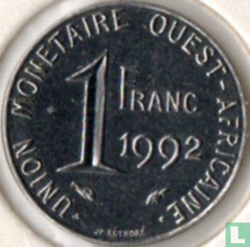 West-Afrikaanse Staten 1 franc 1992 - Afbeelding 1
