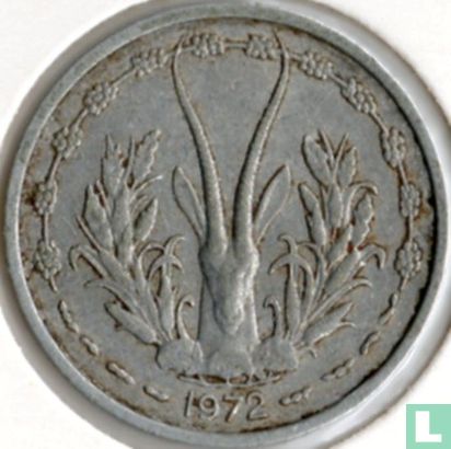 États d'Afrique de l'Ouest 1 franc 1972 - Image 1