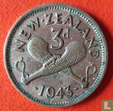 Nouvelle-Zélande 3 pence 1943 - Image 1