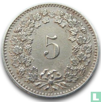 Switzerland 5 rappen 1883 - Image 2