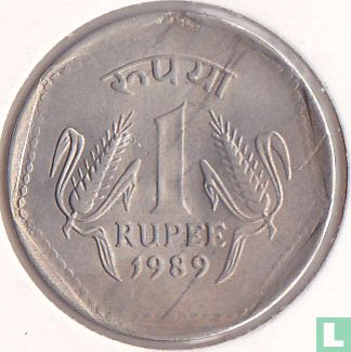 India 1 rupee 1989 (Calcutta - security) - Afbeelding 1