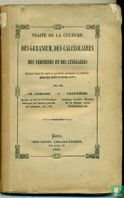 Traité de la culture des geranium, des calcéolaires des verveines et des cinéraires - Bild 1
