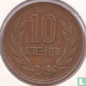 Japan 10 yen 1959 (jaar 34) - Afbeelding 1