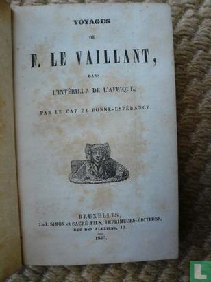 Voyages de F. Le Vaillant  dans L'Interieur de L'Afrique deel II - Afbeelding 3