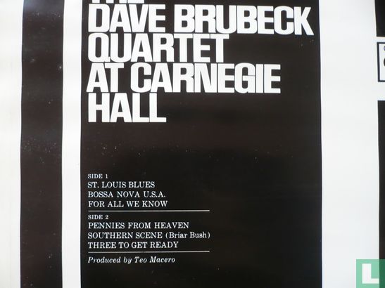 The Dave Brubeck Quartet at Carnegie Hall, Vol.1 - Afbeelding 2
