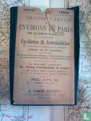 4 Grande Cartes des Environs de Paris dans un rayon de 80 kilometres a l'usage des cyclistes & automobiles en 4 feuilles, tirage en 3 couleurs - Bild 1