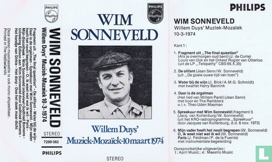 Willem Duys' Muziek-Mozaiek 10-3-1974 - Afbeelding 1