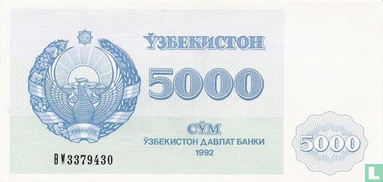Uzbekistan 5,000 Sum 1992 - Image 1