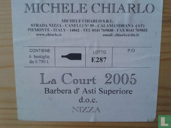 Barbera d'Asti Superiore Nizza "La Court" - Bild 2