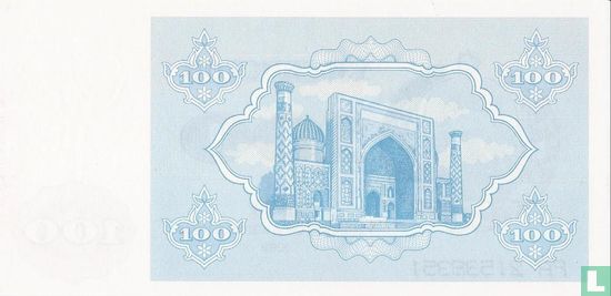 Ouzbékistan 100 Sum 1992 - Image 2