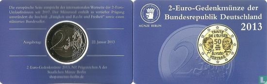 Deutschland 2 Euro 2013 (Coincard - A) "50th Anniversary of the Élysée Treaty" - Bild 2