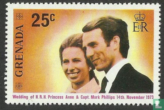 Huwelijk prinses Anne met Mark Phillips