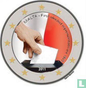 Malta 2 euro 2011 "First Elected Representatives of 1849" - Afbeelding 1