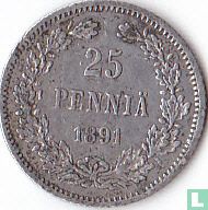 Finlande 25 Penniä 1891 - Image 1