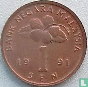 Malaisie 1 sen 1991 - Image 1