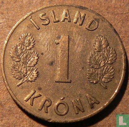 Islande 1 króna 1961 - Image 2