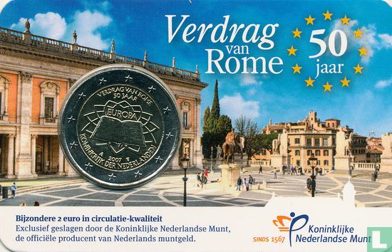 Niederlande 2 Euro 2007 (Coincard) "50th anniversary of the Treaty of Rome" - Bild 1