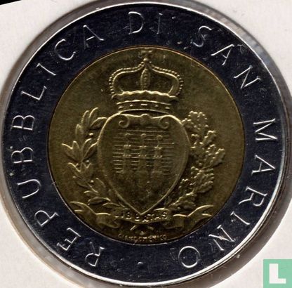 San Marino 500 lire 1987 "15th anniversary Resumption of Sammarinese coinage" - Afbeelding 2