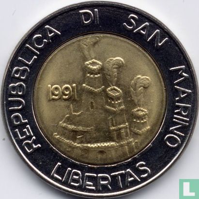 San Marino 500 lire 1991 "Terra Ospitale 1944" - Image 1