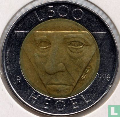 San Marino 500 lire 1996 "Georg Wilhelm Friedrich Hegel" - Image 1