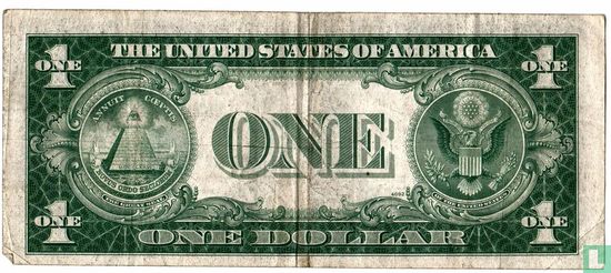 Etats-Unis $ 1 1935 (joint le certificat d'argent, bleu) - Image 2