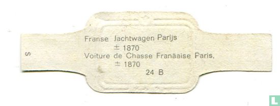 Voiture de Chasse Franäaise Paris  ± 1870 - Image 2