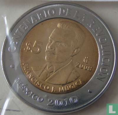 Mexico 5 pesos 2008 "Centenary of Revolution - Francisco J. Múgica" - Afbeelding 1