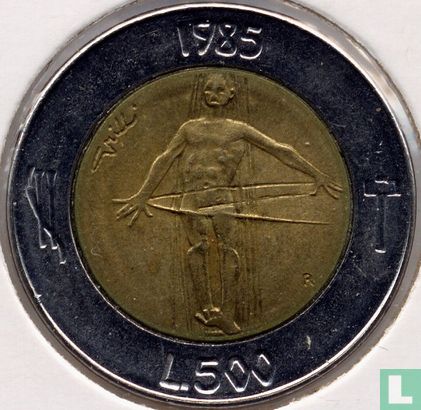 San Marino 500 lire 1985 "Redemption from drugs" - Afbeelding 1