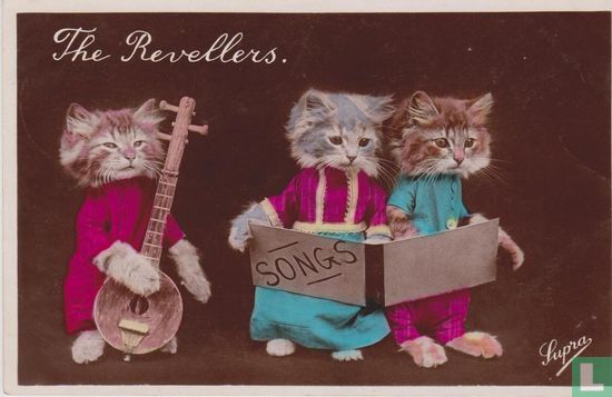 The Revellers. -Drie katten met gitaar en songbook - Afbeelding 1