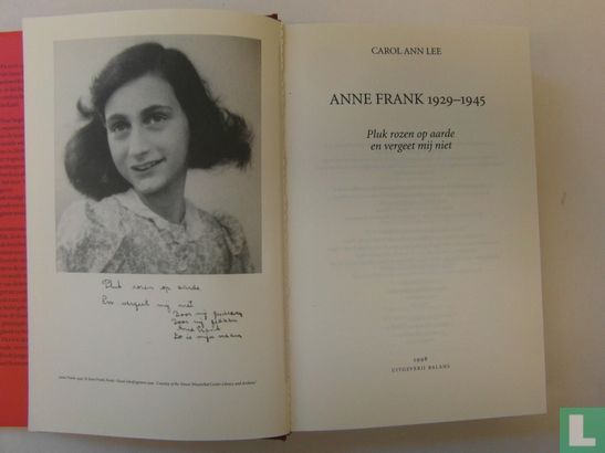 Anne Frank 1929-1945 - Afbeelding 3