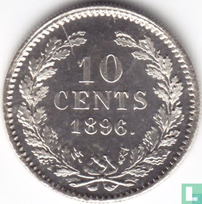 Pays-Bas 10 cents 1896 - Image 1