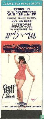 Pin up 50 ies  golf ball curves - Afbeelding 1
