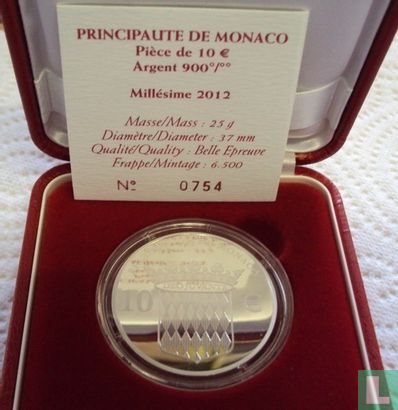 Monaco 10 euro 2012 (PROOF) "400th anniversary of the principality of Monaco" - Image 3