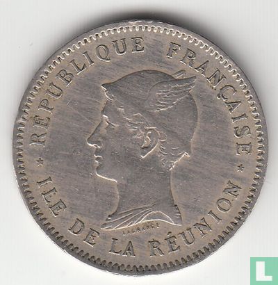 Réunion 1 franc 1896 - Image 2