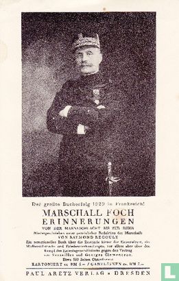 Marschall Foch Erinnerungen leaflet - Afbeelding 1