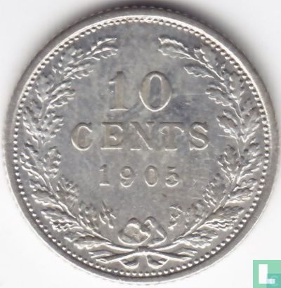Pays-Bas 10 cents 1905 - Image 1