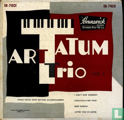 Art Tatum Trio Vol. 2 - Afbeelding 1
