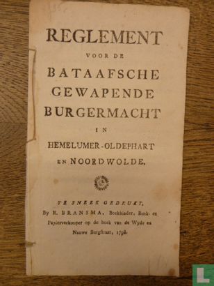 Reglement voor de Bataafsche gewapende burgermacht in Hemelumer-Oldehart en Noordwolde - Image 1