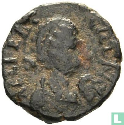 Romeinse Rijk, AE4, Aelia Flaccilla (eerste vrouw van Theodosius I, gestorven 386 n.C.), Antiochië, 383-386 - Afbeelding 1