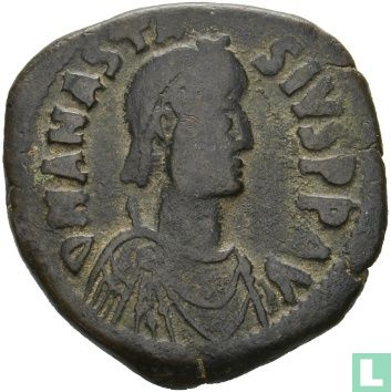 Byzantinische Reich  AE Follis (Anastasius I, Con)  491-518 CE - Bild 1