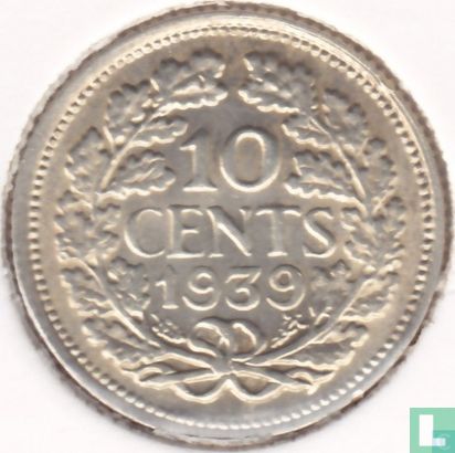 Nederland 10 cents 1939 - Afbeelding 1